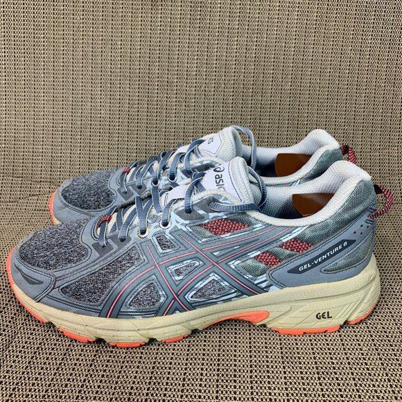 Asics Gel-Venture 6 Womens Size 10 Gray & Orange Running Shoes - Picture 1 of 9